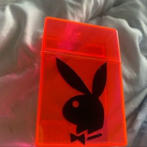 Neon transparent pink Cigarette case